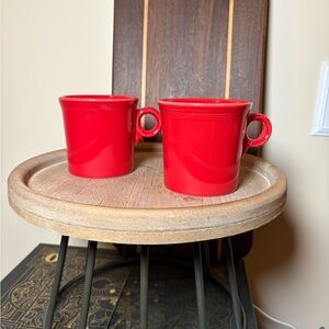 Fiestaware Set of 2 Retired Scarlet Ring handle mugs, 10 oz